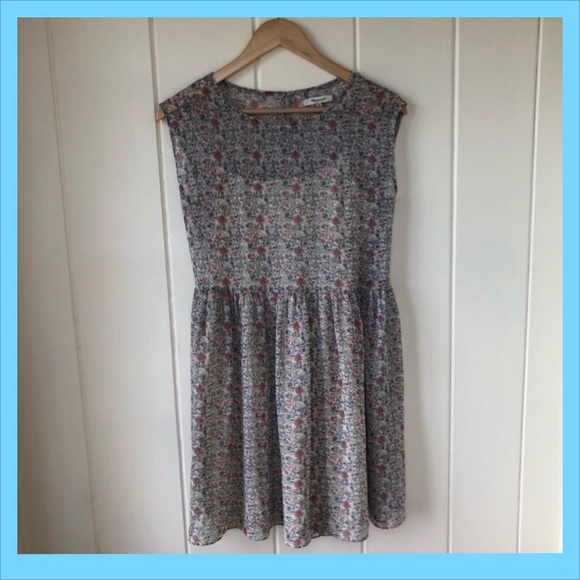 HP🎉MADEWELL Sharon Floral Tie Back Mini Dress - Picture 14 of 14